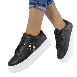 Black sneakers on the Ileana platform