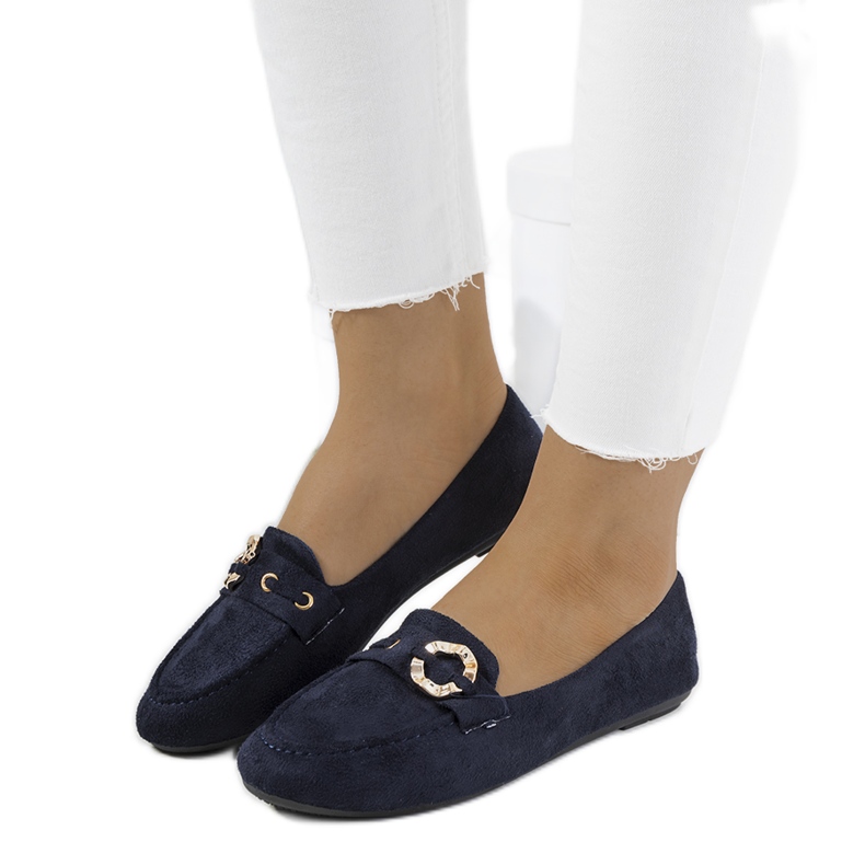 Women's navy blue loafers from Leila Women's navy blue loafers from Leila