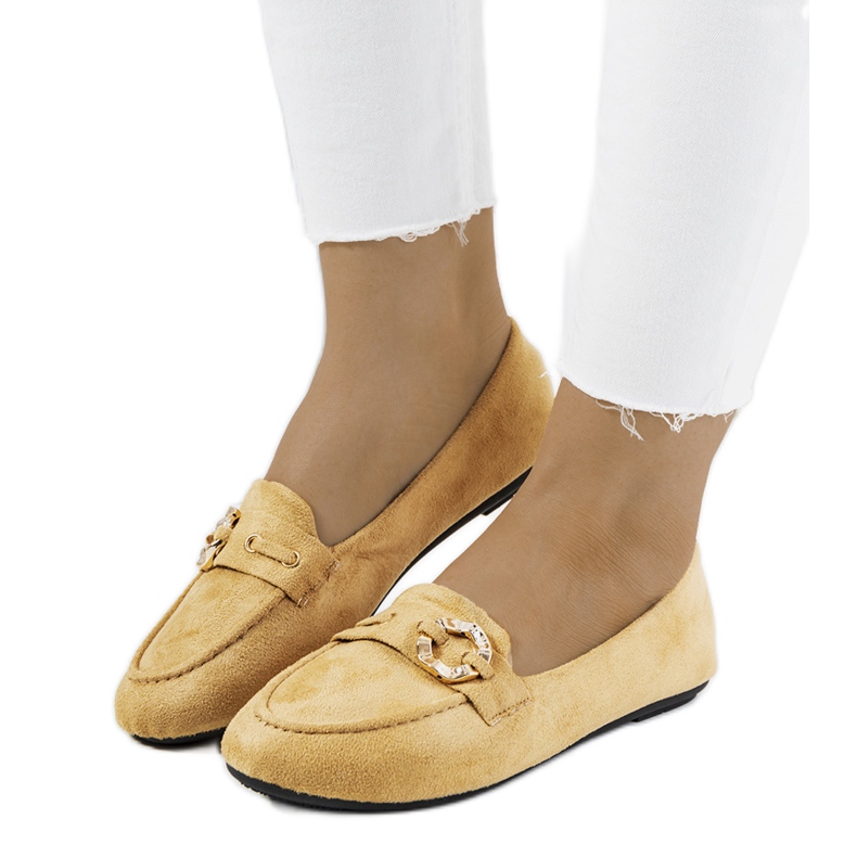 Beige women's Leila loafers