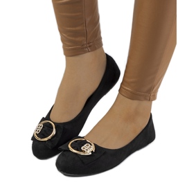 Black ballerinas with a Ribero buckle Black ballerinas with a Ribero buckle