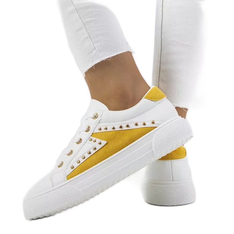 White and yellow sneakers from Udinesi