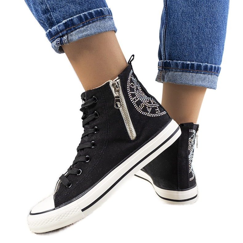 Black Vicola ankle sneakers