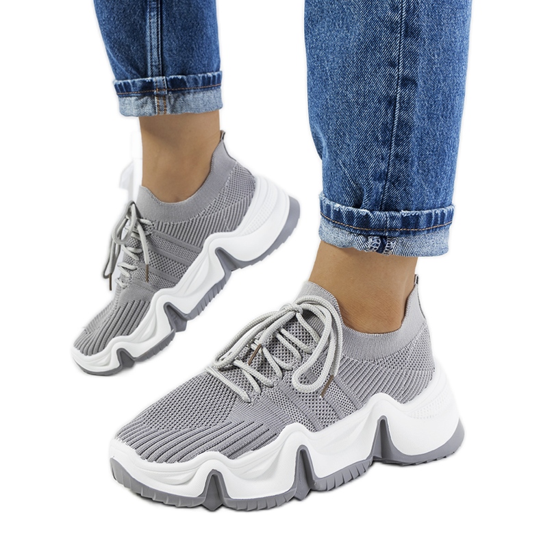 Gray sports sneakers from Thornber grey