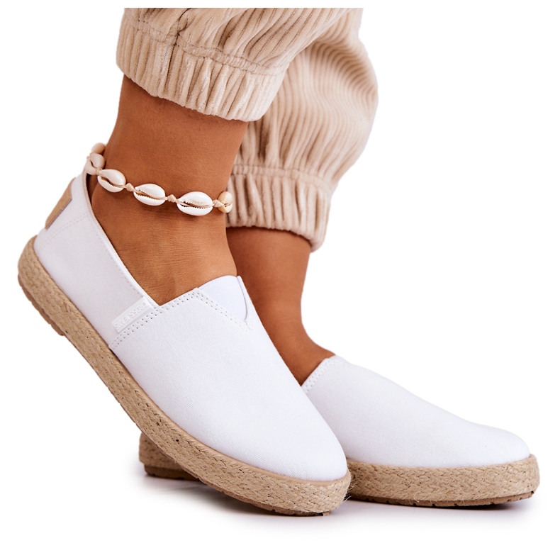 Big Star Fashionable Women's Espadrilles Cross Jeans JJ2R4001C White