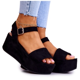 FW1 Suede Sandals On The Black Stamford Platform FW1 Suede Sandals On The Black Stamford Platform