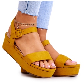 FW1 Suede Sandals On The Yellow Sariah Platform