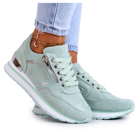 FB2 Suede Sport Shoes On A Light Green Riverside Platform FB2 Suede Sport Shoes On A Light Green Riverside Platform