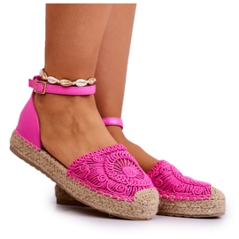 FE1 Women's Espadrilles On A Braided Platform Fuchsia Calise pink FE1 Women's Espadrilles On A Braided Platform Fuchsia Calise pink
