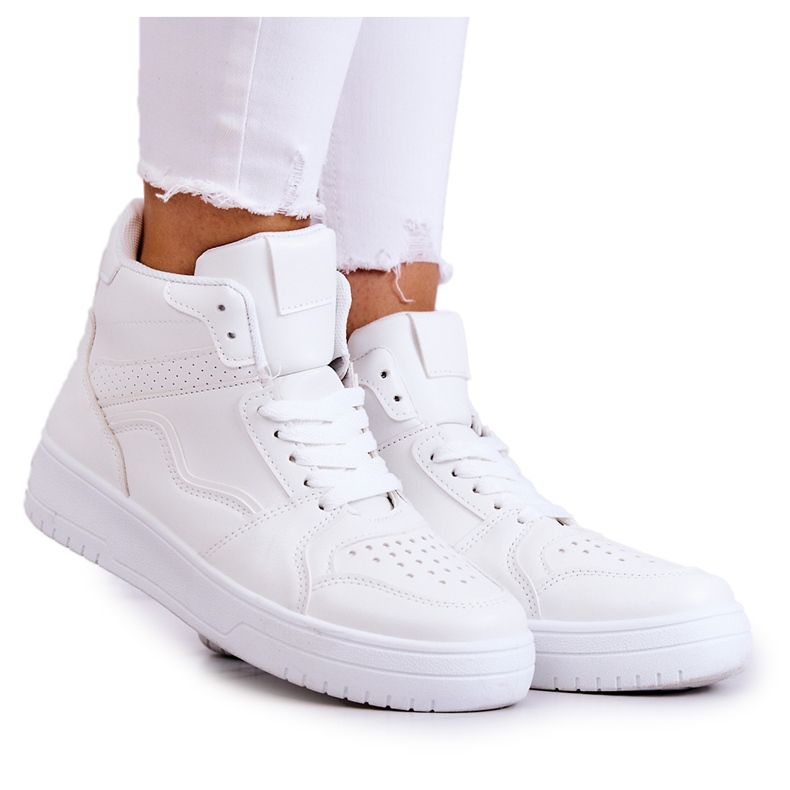 FG2 Women's High Sport Shoes White Megithoe FG2 Women's High Sport Shoes White Megithoe