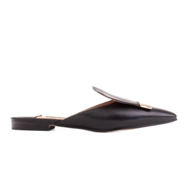 Marco Shoes Natural leather slippers black Marco Shoes Natural leather slippers black