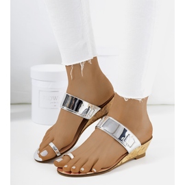 Silver open wedge slippers Trentino Silver open wedge slippers Trentino
