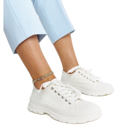 White sneakers on a chunky Prenzel sole