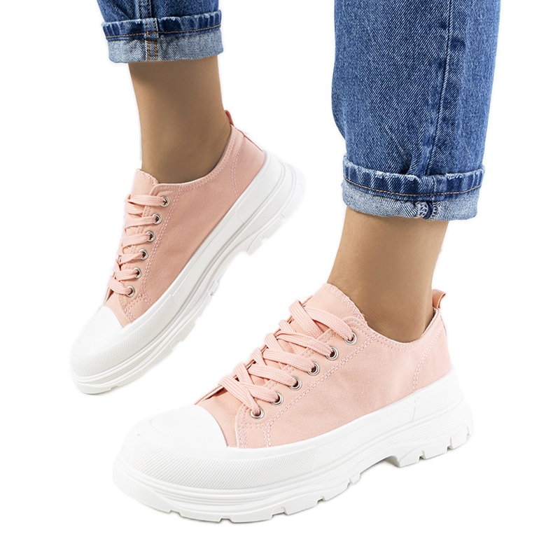 Pink sneakers on a chunky Prenzel sole