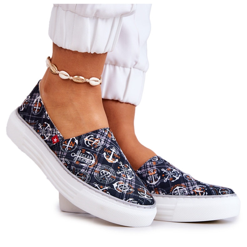 Women's Sneakers Slip On Memory Foam Big Star JJ276012 Black