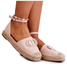 FE1 Espadrilles With Light Beige Nells Decoration