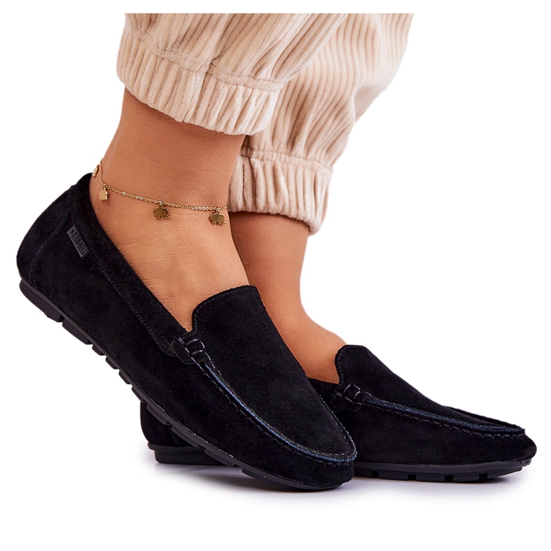 Women's Suede Loafers Big Star JJ274654 Black