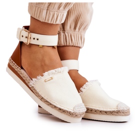 Women's Espadrilles With a Buckle Big Star JJ274886 Light beige