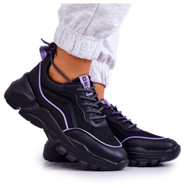 Memory Foam Big Star JJ274786 Black Sports Shoes purple