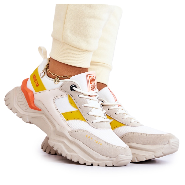Women's sports shoes Big Star JJ274A411 White and Beige Women's sports shoes Big Star JJ274A411 White and Beige