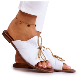 Leather Women's Slippers Nicole 2659/003 White