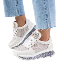 White holographic sneakers from Saggers