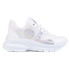 TRENDI Sneakers With Glitter white silver TRENDI Sneakers With Glitter white silver