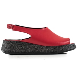 TRENDI Sandals On The Glitter Platform red