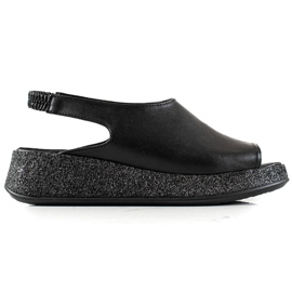 TRENDI Sandals On The Glitter Platform black