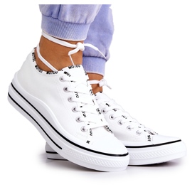 S.Barski Women's White Menifee tied sneakers