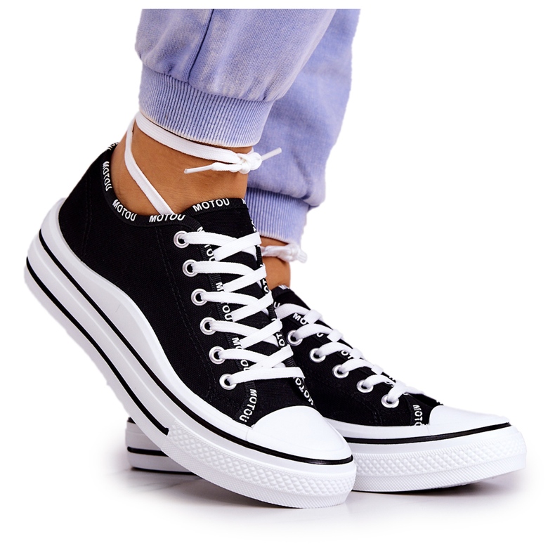 S.Barski Women's Black Menifee tied sneakers S.Barski Women's Black Menifee tied sneakers