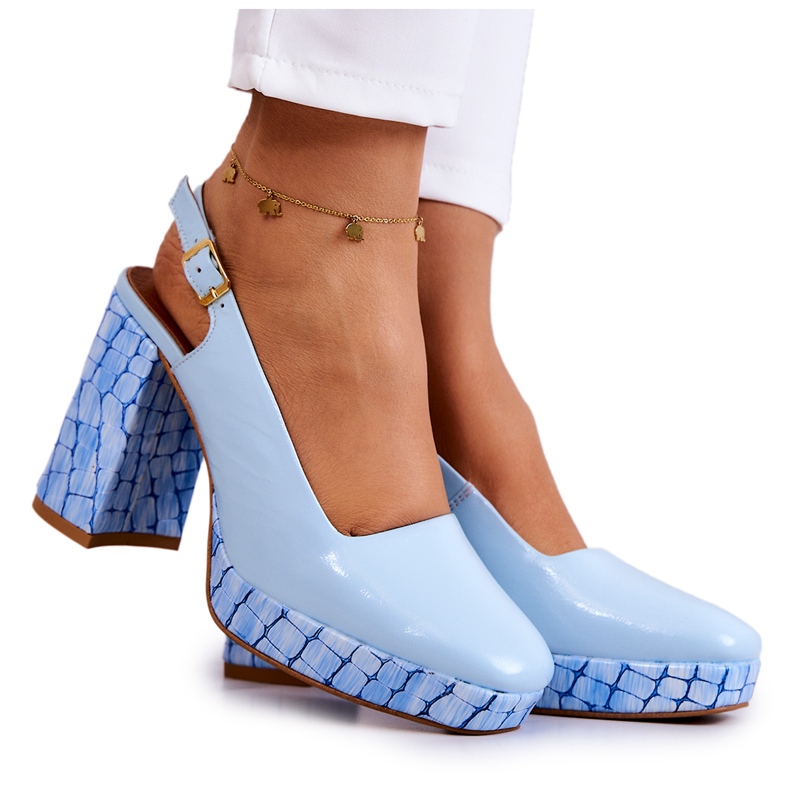 Sergio Leone Leather Pumps Maciejka 05441-06 Blue Sergio Leone Leather Pumps Maciejka 05441-06 Blue