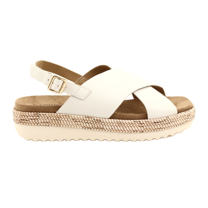Caprice leather sandals on the platform 9-28712 102 white Caprice leather sandals on the platform 9-28712 102 white