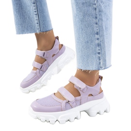 Purple sneakers with a tractor sole from Djurs