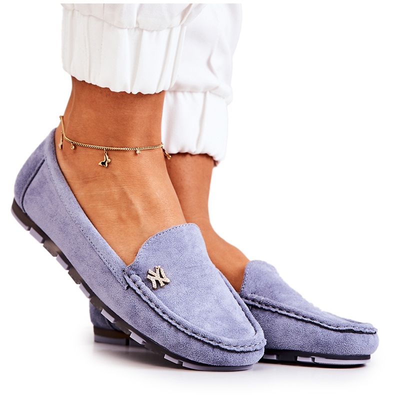 PS1 Women's Suede Loafers Blue Madelyn PS1 Women's Suede Loafers Blue Madelyn