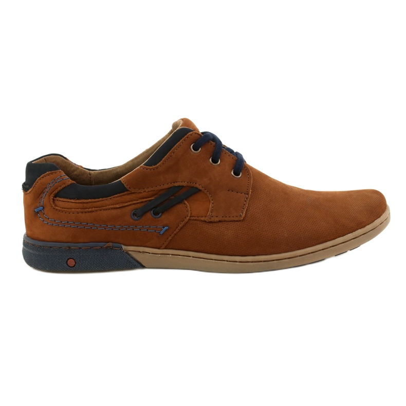 KOMODO Casual men's shoes 861L DK.Camel brown