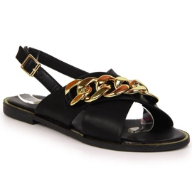 Black Vinceza W JAN116A sandals with chain