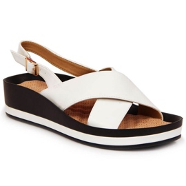 Wedge sandals Vinceza W JAN117B white Wedge sandals Vinceza W JAN117B white
