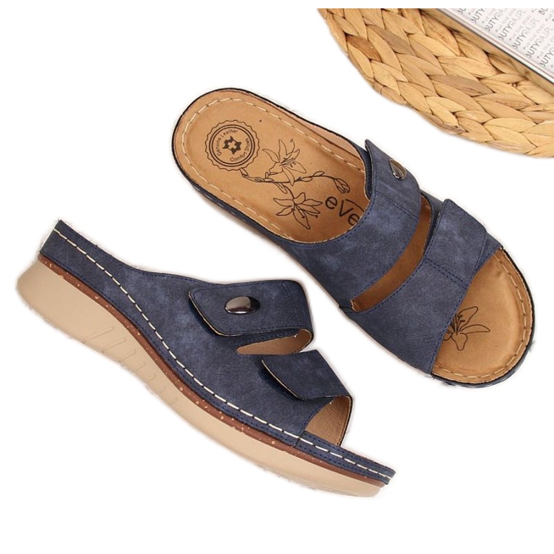 Velcro wedges eVento W EVE224A navy blue