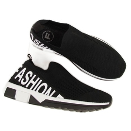 Black sports shoes slip on Filippo W PAW224A