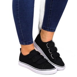 Textile sneakers with Velcro Atletico W ATC336B black