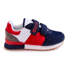 Children's Sport Shoes Memory Foam Big Star JJ374256 Navy Blue-Red white