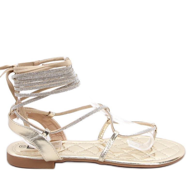 Abasi Gold tied sandals golden Abasi Gold tied sandals golden