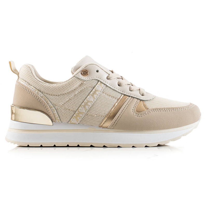 Sweet Shoes Classic Comfortable Sneakers beige golden
