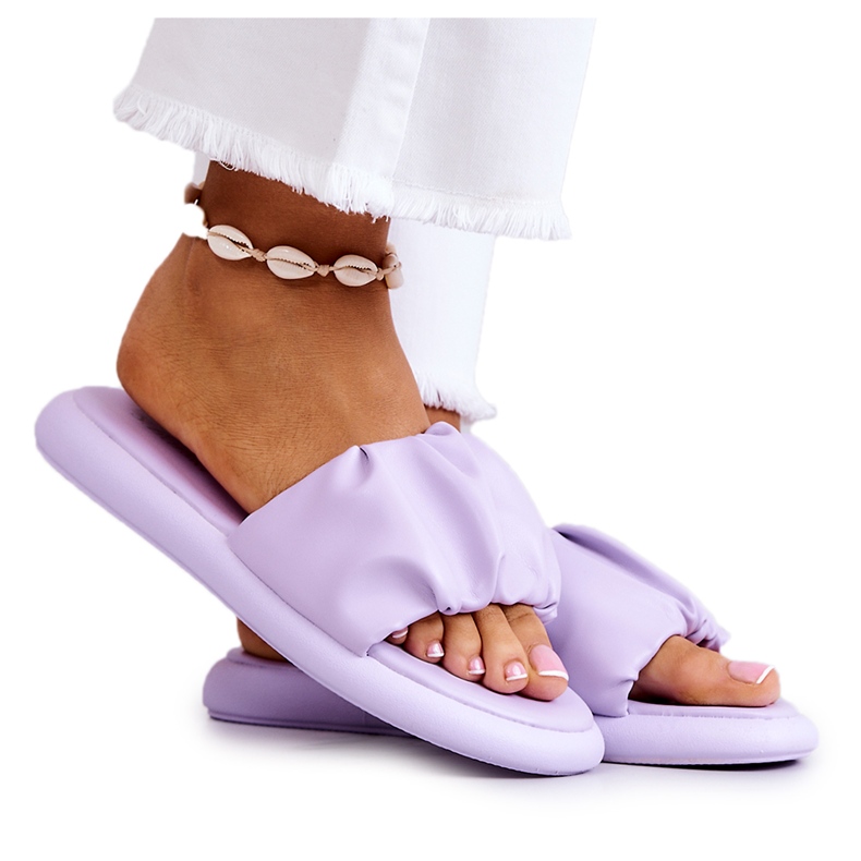S.Barski Women's Classic Slippers Purple Feline violet