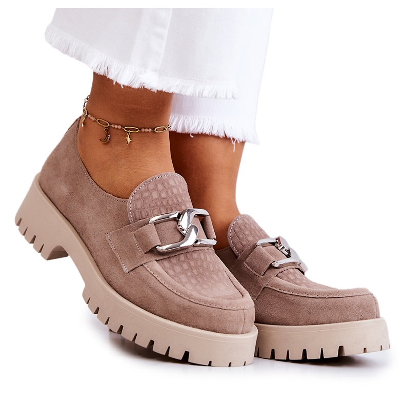 PL5 Fashionable Suede Loafers Dark Beige Rayhan shoes PL5 Fashionable Suede Loafers Dark Beige Rayhan shoes