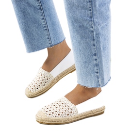 Kiomi Ecru Espadrilles braided white
