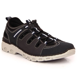 Leather shoes Rieker M RKR510 navy blue Leather shoes Rieker M RKR510 navy blue