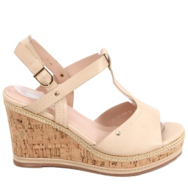 Wedge sandals Nancy Beige Wedge sandals Nancy Beige