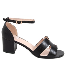 Nabila Black high-heeled sandals