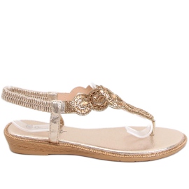 Saida Gold flip-flops golden